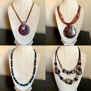 Bundle of (4) Fashion Necklaces Never used Very stylish Great accent to …